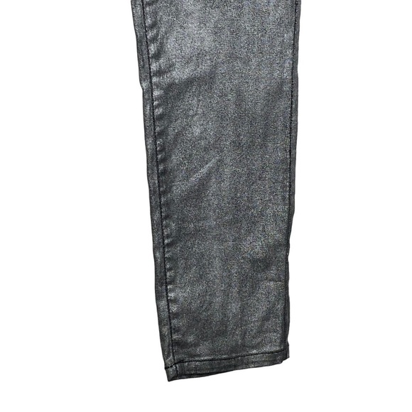 CP Jeans Gray Silver Metallic Skinny Jeans Women's Junior 5 Low Rise NEW - Picture 5 of 10